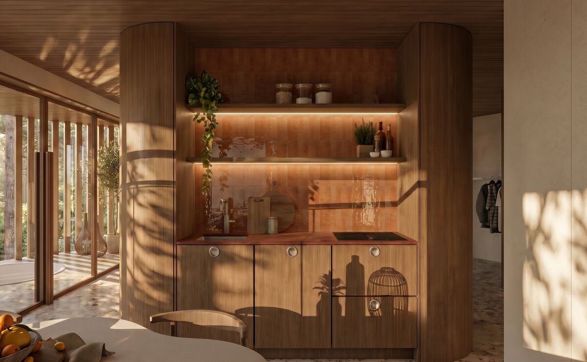 Project Cocoon – keukenwand in hout