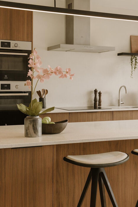 Keuken met orchidee